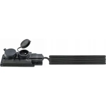 Napájecí kabel Gumová prodlužovací lišta se 2 zásuvkami 2x2P+Z s kabelem 3m