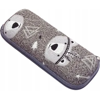 Pouzdro na brýle pro děti - barevné pouzdro na brýle šedý Medvídek