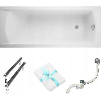 Vana Obdélníková akrylátová vana Cersanit Korat 170x70 + sifon, nohy, držák na ručník