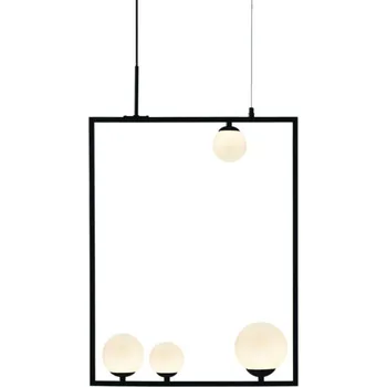 ACA Lighting závěsné svítidlo 4XG9 QUADRO černá kov + bílá 49X12X120CM OD91494PB