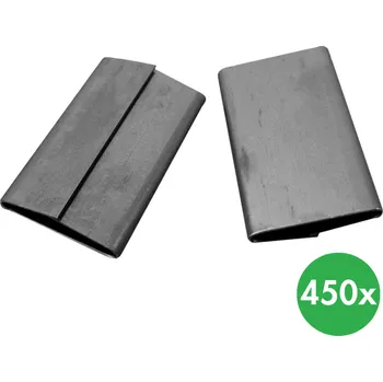 Stahovací páska Spona pro ocelovou pásku F 25 mm, 450 ks