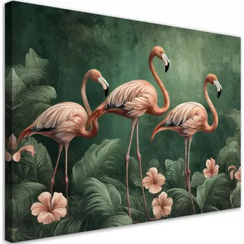 Obraz Obraz na plátně , Ptáci, plameňáci , džungle, zvířata 60x40