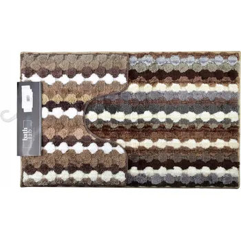 Koupelnová předložka Sada koupelnových předložek 2 ks, hnědá