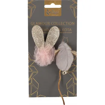 Hračka pro kočku Myš pro kočky Dingo myš a síťovaná hračka GLAMOUR