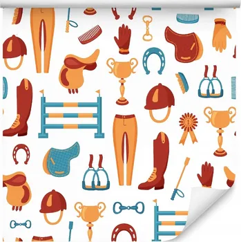 Fototapeta Tapeta Pro Děti Jízda NA KONI Rajtky Jezdecké Boty 3D