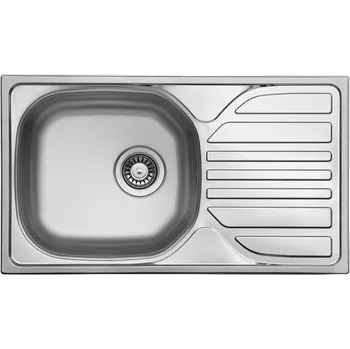 Nerezový dřez STRONG StrongSinks S1 Eko Dřez nerez satén 760x435, s odkapem, horní montáž