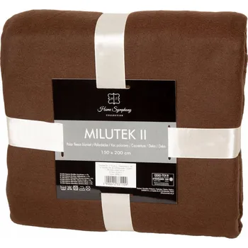 deka Fleecová deka Euromat 150 cm x 200 cm hnědá