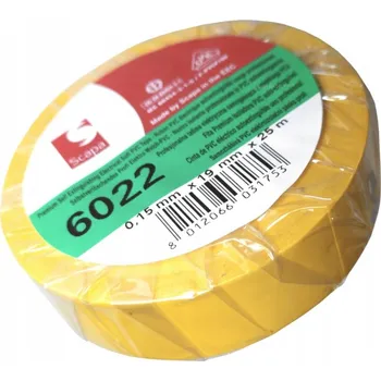 PVC páska 6022 19 mm/25 m žlutá, SCAPA, samozhášecí, EN60454, VDE, UL, orig.