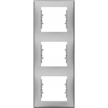 Trojitý Rámeček Schneider Electric stříbrný