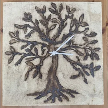 Hodiny Keramické hodiny - strom života tmavý