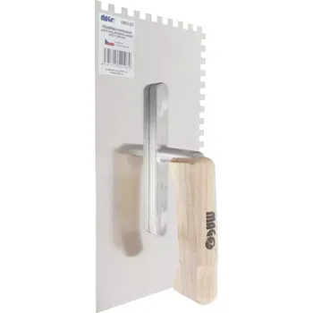 Zednické hladítko Hladítko nerezové Magg 080107 - 270x130mm, zub 6mm, dřevěná rukojeť, 0.309kg