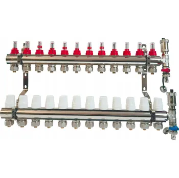 rozdělovač topení ROZDĚLOVAČ PRO PODLAHOVÉ TOPENÍ, 12 SEKCÍ/OKRUHŮ