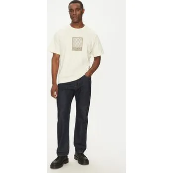 Oblečení a móda Jack & Jones T-Shirt Islington 12273019 Écru Loose Fit M