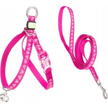 Vodítko pro psa Postroj a vodítko pro kočky, nastavitelné Truelove Butterfly růžové M