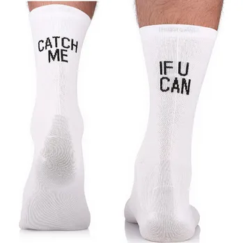 Pánské ponožky Cyklistické ponožky Todo Activ Catch Me if U Can bílé 35-38