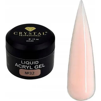 Lak na nehty Gel pro posílení nehtů Liquid Acryl Gel 32 CRYSTAL PROFESSIONAL 15 ml