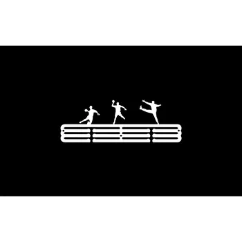 Věšák Házená #3 Bílý věšák na medaile 40 cm ocelový