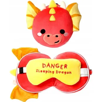 plyšák Drak polštář + potápěčské brýle plyšová hračka