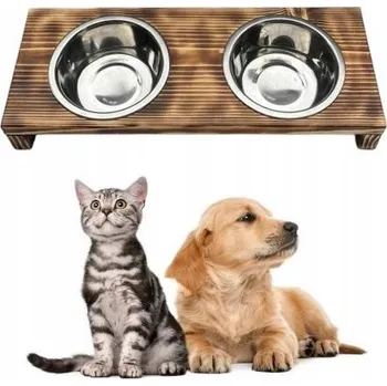 Miska pro psa Sada dvou misek na krmení QLS, kovové, 900 ml