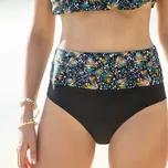 Plavkové kalhotky s potiskem Abella, efekt plochého bříška černá 38