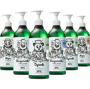 Mycí prostředek Yope Přírodní prostředek na mytí nádobí Máta Okurka Bergamot Mix 750ml x6