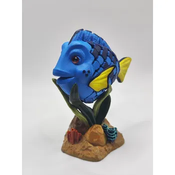 Malovaná pohyblivá rybka Delores – s podstavcem