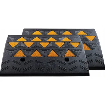 Nakládací rampa pro vozidlo Nisorpa gumová rampa 50x41x13,5 cm protiskluzová nájezdová rampa práh schody černá