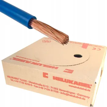 elektrický kabel Instalační kabel HELUKABEL H07V-K ohebný lanko LgY 1x10 mm2 modrý