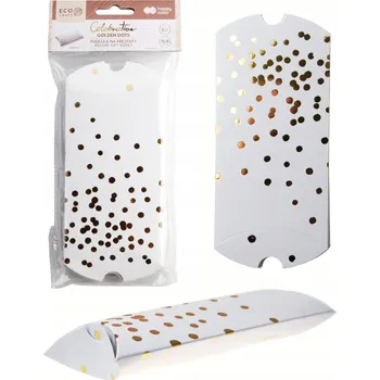 Obraz Dárková Krabička Zlaté puntíky 15x8 cm 5ks