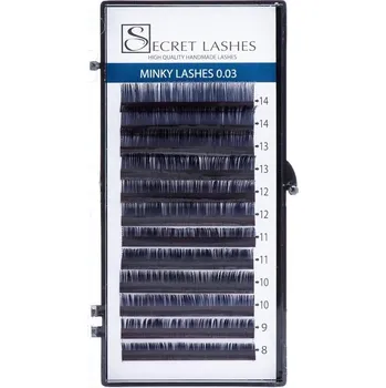 Péče o řasy a obočí Secret Lashes Řasy Softest MIX Volume D 0,03 8mm-