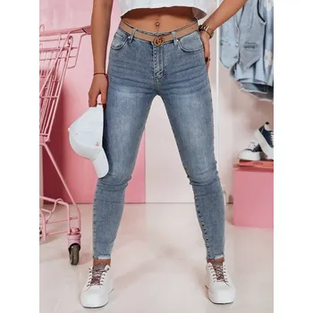 Dámské džíny Dámské kalhoty DSTREET SKINLENA SVĚTLE MODRÁ XS