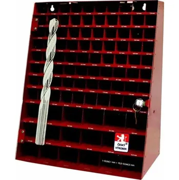 Vrták Skříňka - stojan na vrtáky 1,00-10,0x0,1+10,5-13,0x0,5, červená barva