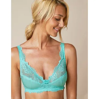 Podprsenka Sada 2 krajkových podprsenek Cerignola zn. Confidence Lingerie®, bez kostic malinová+bledě modrá 90D