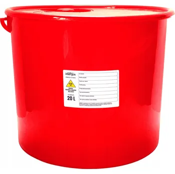 Odpadkový koš Červená nádoba na lékařský odpad Intergos 20 l