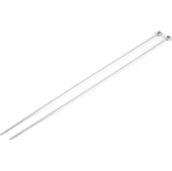 Nástroj na niť a příze Rovné jehlice č. 2; 2,5; 3 Varianta: 2,5 mm stříbrná, Balení: 1 pár 39195/69247/198606