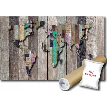 Fototapeta FOTOTAPETA DŘEVO MAPA 6C FXL 208x146 F3135