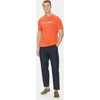 Pánské tričko Tommy Hilfiger T-Shirt Center Stack MW0MW38621 Oranžová Regular Fit M