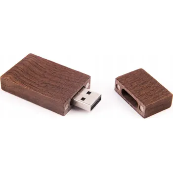 USB flash disk USB flash disk MemoRabbit Dřevěný Široký Tmavé Dřevo 1 GB USB 2.0 hnědý