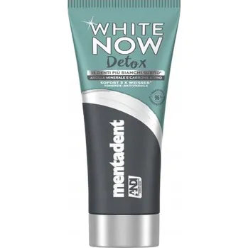 Dentální hygiena MENTADENT White Now Detox Zubní pasta s uhlím 75 Ml