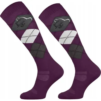 Jezdecké podkolenky s MERINO VLNOU 39-42 Fialové