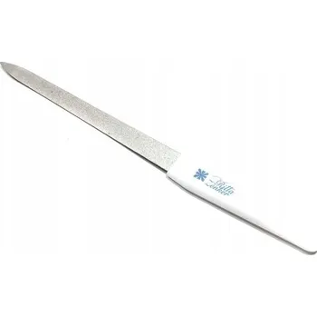 Pilník bílý safírový pilník na nehty kovový 17cm