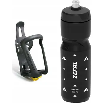 Košík na láhev Lahev Na Pití ZEFAL 0,85 l + Nastavitelný košík na láhev TOPEAK Modula