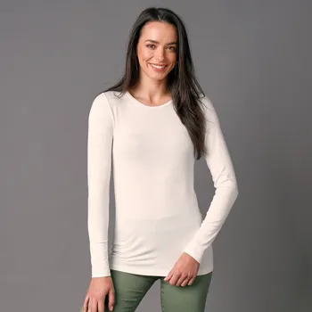 Dámské tričko Jednobarevné tričko s kulatým výstřihem bílá 54