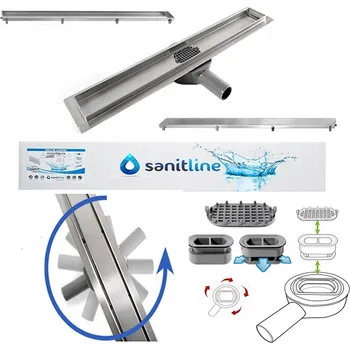 Odvodňovací žlab SANITLINE Lineární Odtok Otočný 360 2v1 70 cm