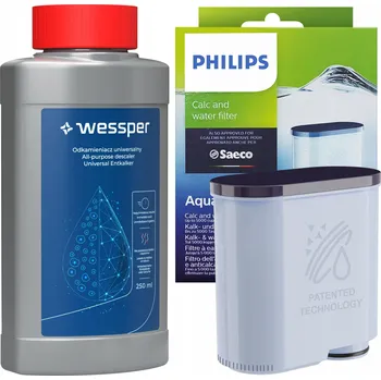 Příslušenství pro přípravu kávy Vodní filtr CA6903 pro kávovary Philips Saeco Aquaclean + odvápňovač 250 ml
