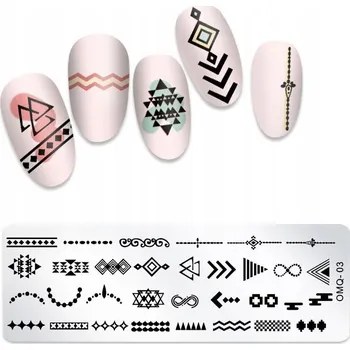 Přípravek na nehty Šablona / Destička na nehty pro zdobení nehtů