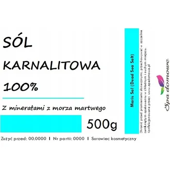 Koupelová sůl Léčivá karnalitová sůl 100% s minerály z Mrtvého moře 500g