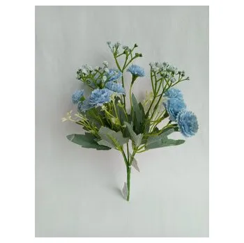 umělá květina Karafiát mini svazek modrý H378 modrá