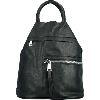 Městský batoh Módní dámský koženkový batůžek Lam Lady, černý
