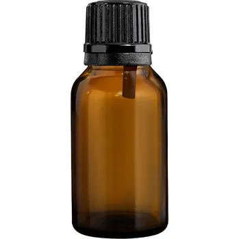 Láhev Lahvička 15 ml hnědá s černým kapátkem
